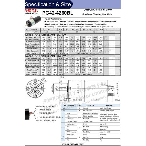 Электрического двигателя DC 420RPM вращающий момент планетарного Gea безщеточного высокий