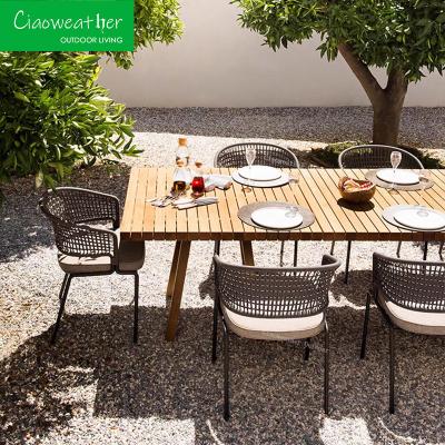 Design de meubles d'extérieur moderne cour de la table à manger évolutive