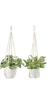 Home Decoration Basket For Plants Cotton Rope Woven Rattan Flower Pots Planter Cotton Rope Woven Rattan Flower Pots