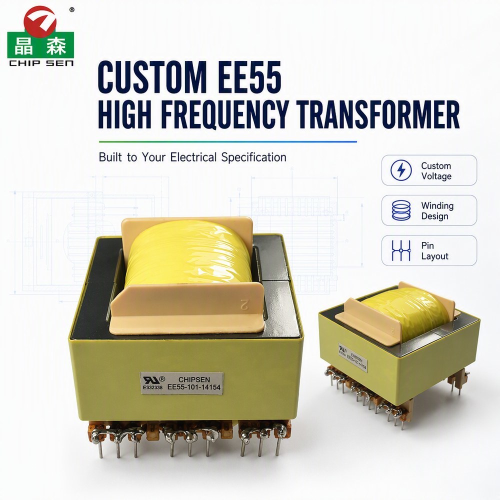 AI Server 600W PSFB Transformer EE55 390V to 12V High Current Output
