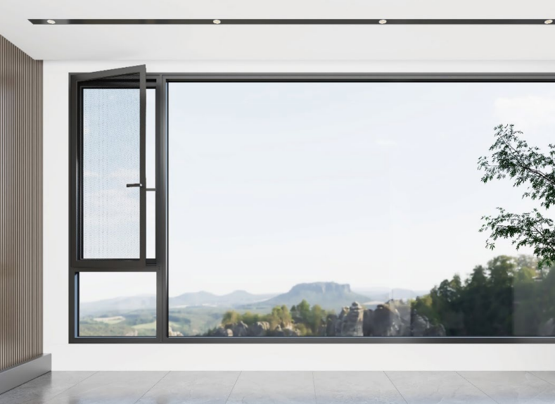 Thermal Break Aluminum Frame Casement Windows Soundproof For Residential Building