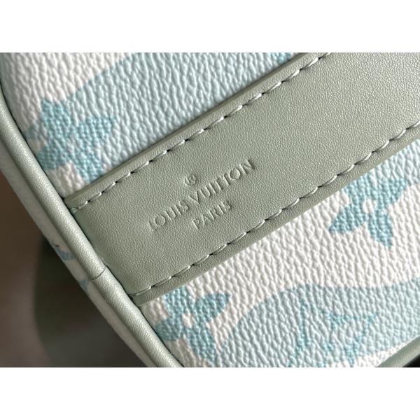 Сумка перемещения Keepall BandoulièRe 50 сумки вензеля LV дела дизайнерские голубая