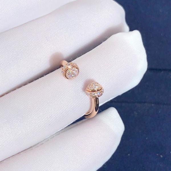 High-End High Quality  Fine Jewelry Pure 18k Gold Jewelry Piaget Possession Open Ring Natural  Diamonds Ring