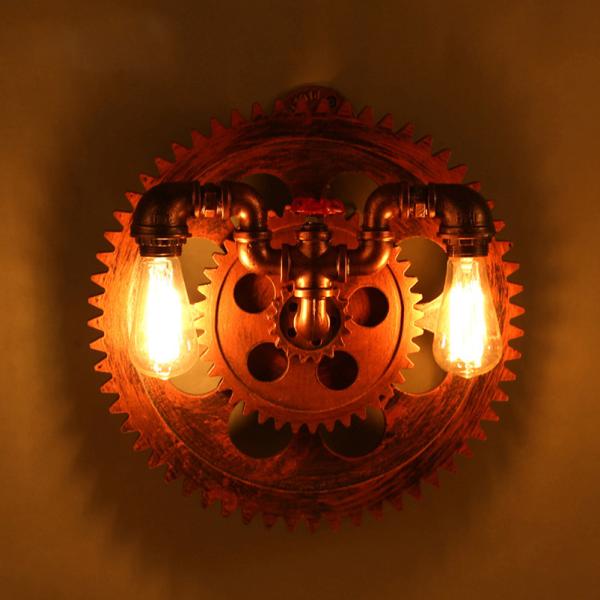 Corridor restaurant living room bedroom Industry wind Retro loft art wood wall lamp(WH-VR-54)
