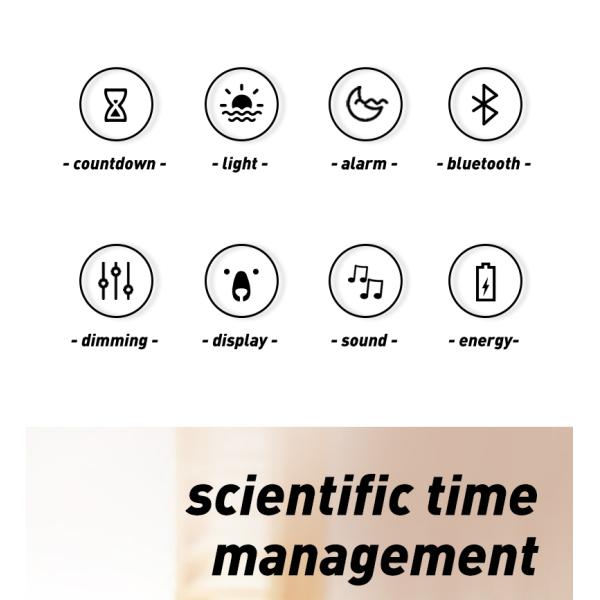 Relógio de alarme ativado por voz para o trem de sono infantil