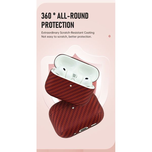 Support Wireless Charging Carbon Aramid Fiber Earphone Case for AirPods Pro 3