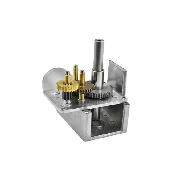Metal / Copper Worm Gear Motor 12v JGY370 DC Motor With Worm Gear 3kg.cm
