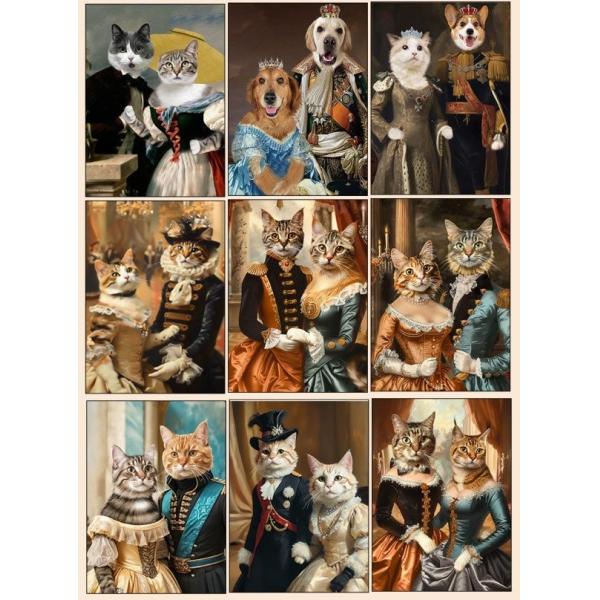 Pet Portrait Aluminum Alloy Photo Frame Customized Keepsake Souvenir for Dogs and Cats