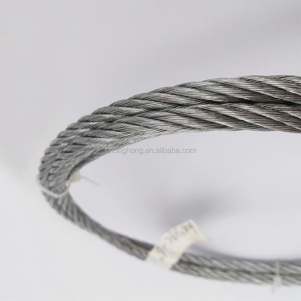 6x12 7FC câble câble câble câble câble acier au carbone haute résistance 6mm câbles en acier galvanisé standard AiSi