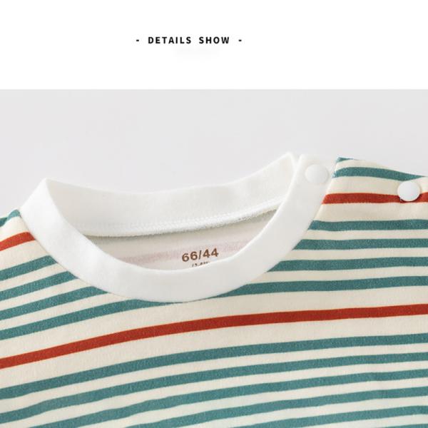 Wholesale Newborn Striped Cotton Baby Romper Custom Unisex Baby Bodysuits