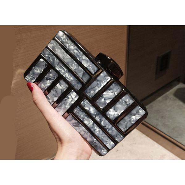 Marbling banquet bag European and American fashion dinner bag lady's handbag acrylic bag lady's clutch