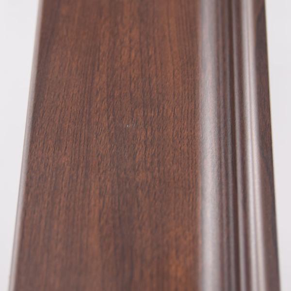 Wooden Grain Aluminum Extrusion Profile , Auminum CNC Processing Section For Glass Curtain Wall