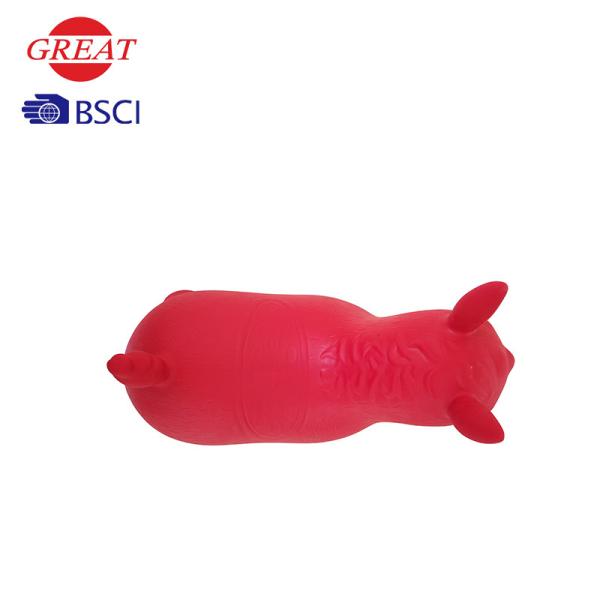 Cute Red Bouncy Horse Ecofriendly PVC Material For 3 Ages Kids Jumping