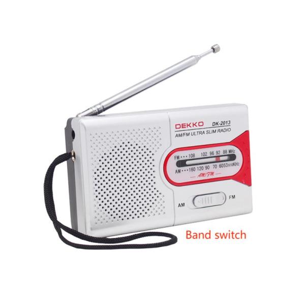 Two Band Pocket AM FM Radio Speaker  23mm Plastic With Earphone Jack