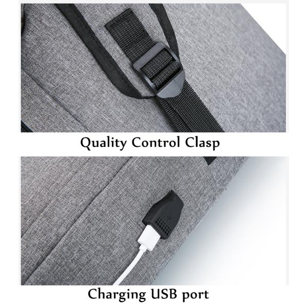 Custom logo fashion waterproof business bag laptop backpack with usb charging school bag