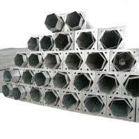 Hongxin 2-Segments 12M Octagonal Steel Lighting Pole Hot Dip Galvanized Lamp Pole