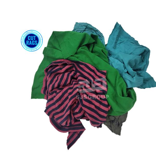 Wiping Used Rags Oil and water absorbency T shirt rags cotton fabric cleaning wiper rags for cleaning
