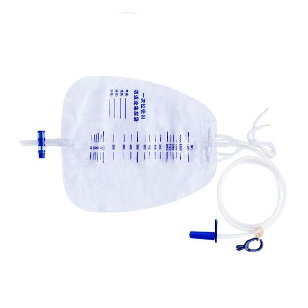 Sterile Disposable Urine Bags 2200ml Urine Drainage Bag For Incontinence Patients
