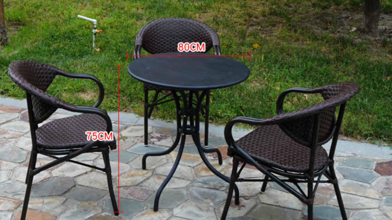 Modern Eco-Friendly Waterproof Small Outdoor Chair Durable Plastic Rattan for Courtyards Hotels & Parks by Lingche