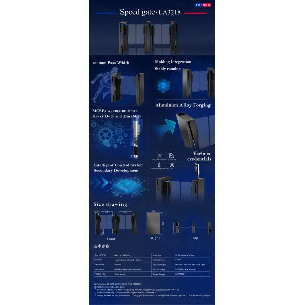 Supermarket and Gym Pedestrian Barrier Gate Small Body Pass Rate 35 persons/minute