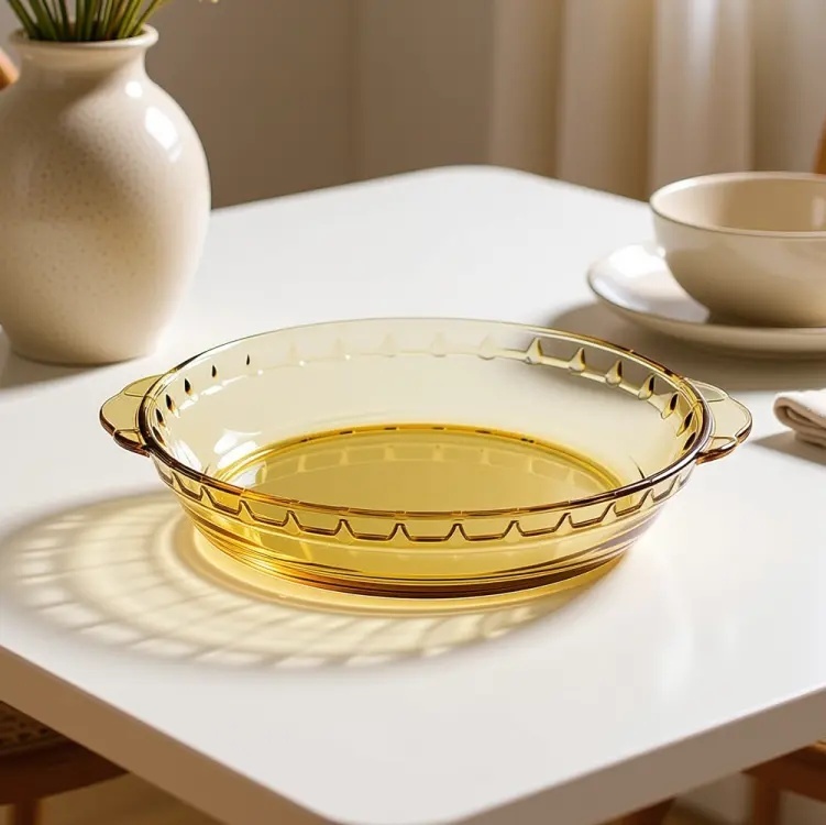 Amber Color Glass Tableware Set Made of High Borosilicate Glass BPA-Free & Eco-Friendly for Food and Beverage Serving