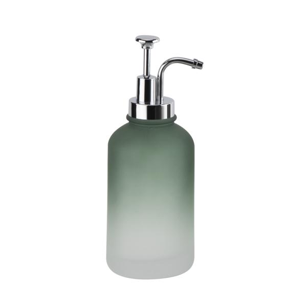 Green Glass Bathroom Accessories Set Acid Wash ABS Pump Head Bathroom Counter Tray