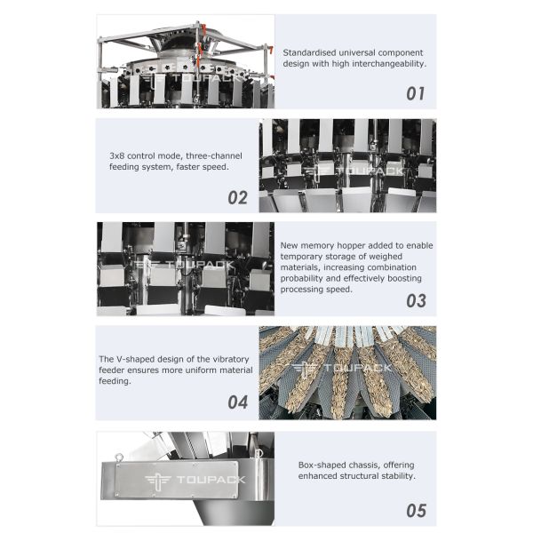 Machine d'ensachage de chips de banane à 300 sacs/min, noix de coco, en sachet plastique, machine d'emballage de café, remplissage, scellage, machine d'emballage de sacs en plastique pour aliments de collation