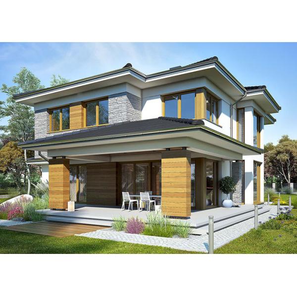 Des maisons unifamiliales conçoivent une villa préfabriquée de 5 chambres