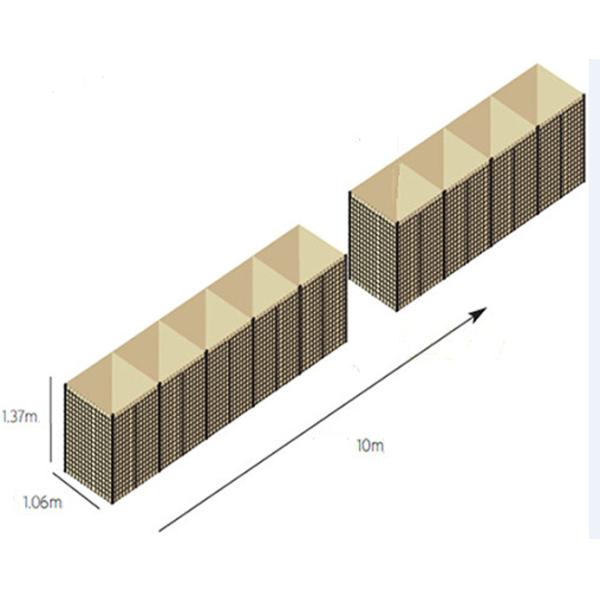 Гальванизированный защитный барьер 4мм квадратного отверстия военный горячий окунутый