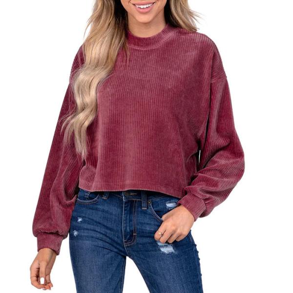 Sustainable Plain Crew Neck Sweatshirt Autumn And Winter Customized Embroidered Logo