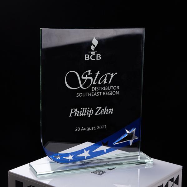 Encourage Souvenir Plastic Crystal Trophy Cup With Laser Engraving