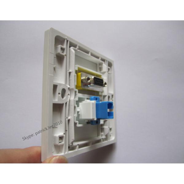Good Price Wall Outlet 86x86mm SC Optical Fiber + VGA PC Directly Plug For Laptop Home