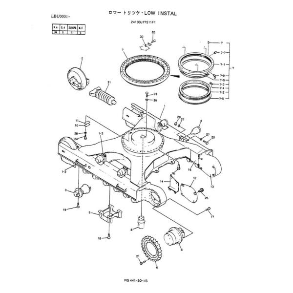 LC40FU0001F1 Excavator Slewing Ring Applied To Kobelco SK270LC SK300 SK300LC SK330 SK330LC