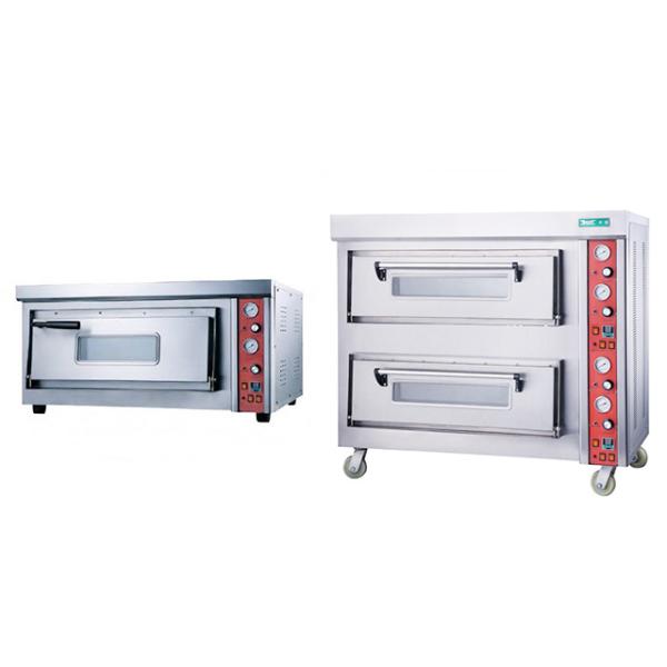 промышленная двойная печь пиццы палубы 220В, оборудование печи пиццы ресторана автоматическое