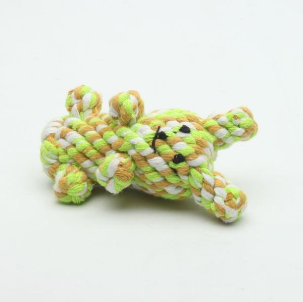 Professional Lovely Rope Bear Dog Toy  Bright Color  BSCI Certification