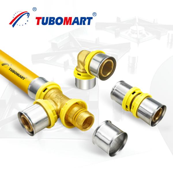 Durable Alu Pex Press Fittings TH Type Brass PEX Tubing Fittings