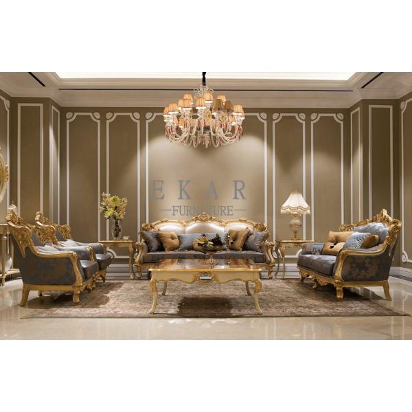 Wholesale High Gloss Finished Italian Classic Wooden Carving Tea Table
