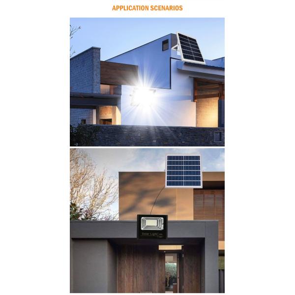 Black Plastic Housing IP67 Waterproof Outdoor Solar Lights 60W 416 Bead