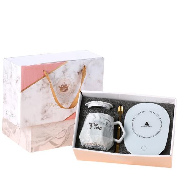 Ceramic Cup 55 Degree 380ml Constant Temperature Cup Set Gift Boxed for Wedding Gift