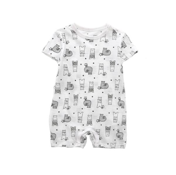 Animal Sublimation Printing T Shirts Newborn Cotton Romper Unisex Gender