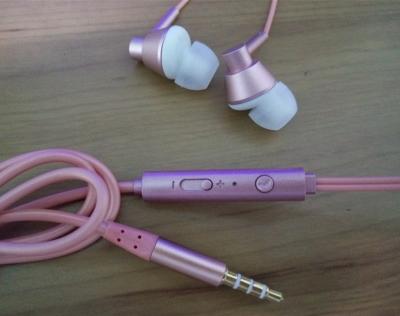 Wholesale metal earphone mobile-phone headphone spining top  earphone fashion aluminium headphone