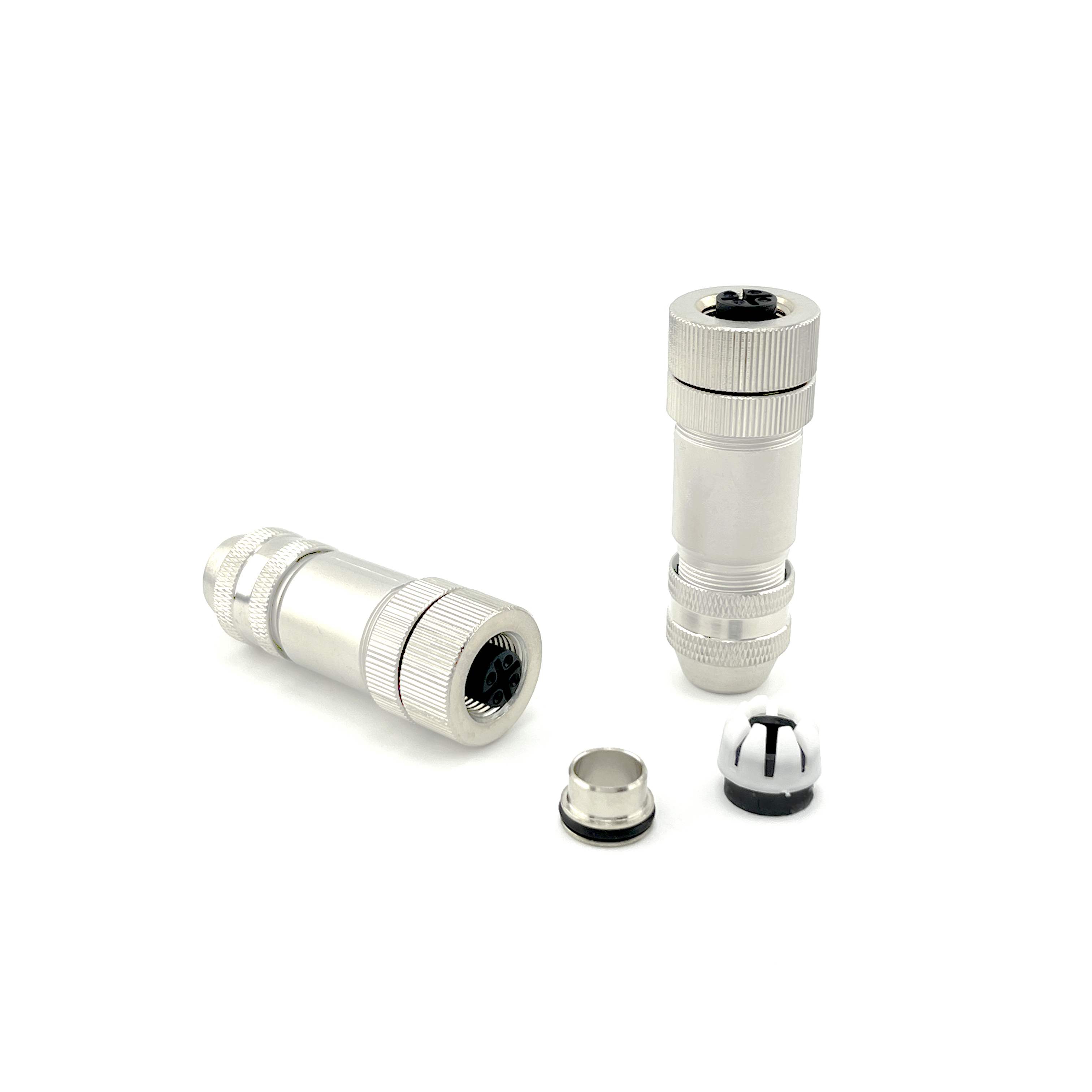 Secure M12 Field Wireable Connector 250V Panel Mounting Connector Screw Terminal