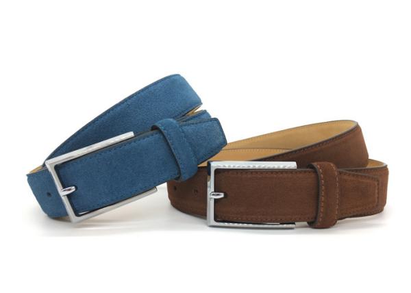 Thickness Suede Leather Belt For Men Casual Jeans 34mm Wide Single Prong Buckle