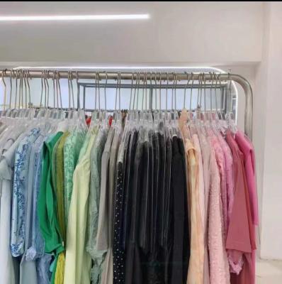 Cotton Polyester Nylon Women Used Fashion Clothing Solid Striped Polka Dot