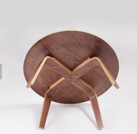 Molded Plywood Molded Plywood Coffee Table Walnut  Round 87 * 87 * 42cm