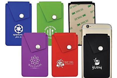 Smart Wallet Mobile Card Holder , Silicone ID Card Holder Pocket Pouch Design