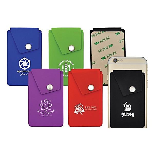Smart Wallet Mobile Card Holder , Silicone ID Card Holder Pocket Pouch Design