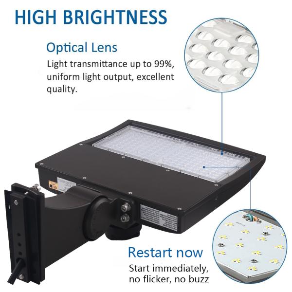 Уличные светы парковки держателя Trunnion 12500LM IP65