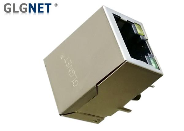 Shielded EMI Finger LED RJ45 Single Port Through Hole Mounting Type