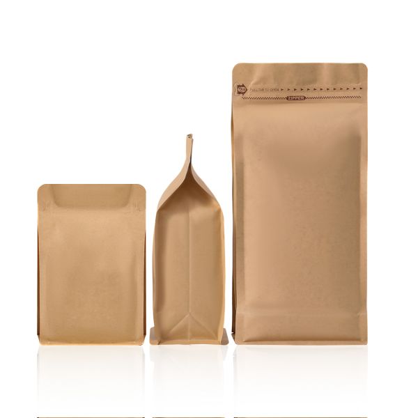 Custom Logo 250g Flat Bottom Coffee Packaging Bag Self-Sealing Plastic Pouch with Air Valve